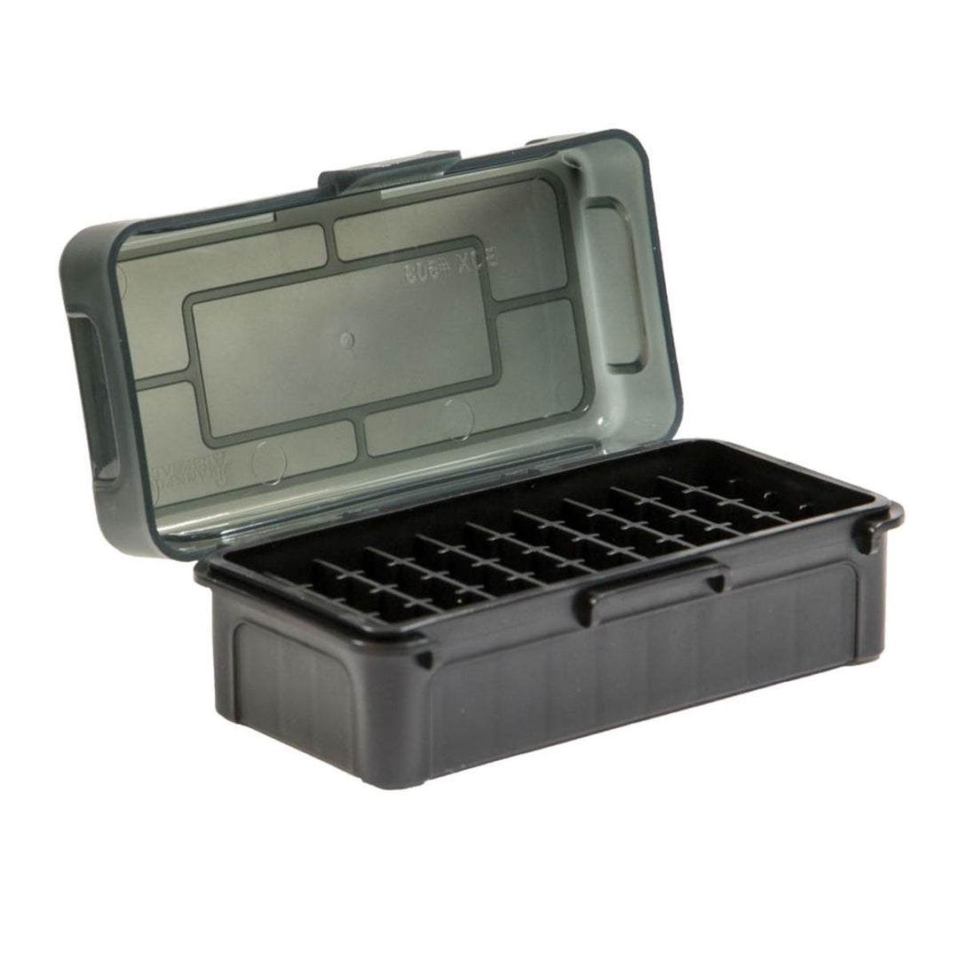 Frankford Arsenal Hinge Top Ammo Box 509 .243-308 50 Rnd - Mechanical plastic for great strength, Can place a 1" x 2 5/8" printer I.D. label on the lid