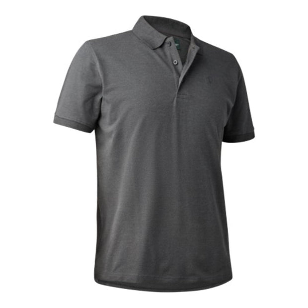Deerhunter Harris Polo T-shirt - Dark Grey melange