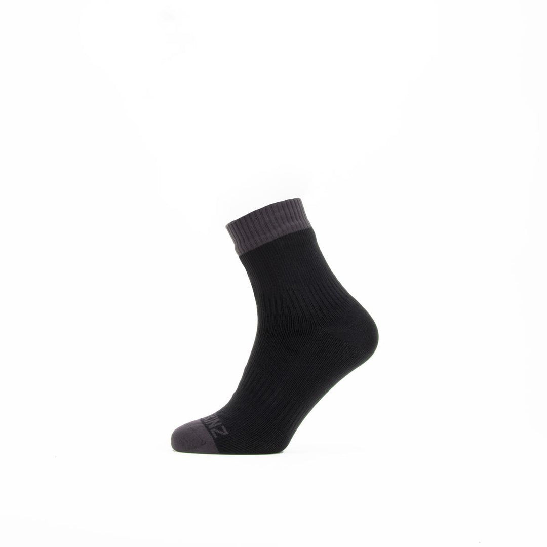 Sealskinz Wretham Waterproof Warm Weather Ankle Length Sock Black/Grey Unisex SOCK