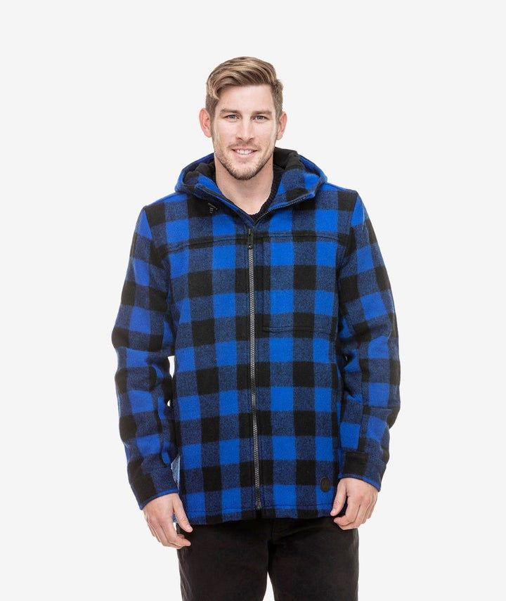 Swanndri Hudson Hoodie Blue/Black Check