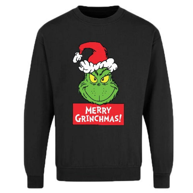 Game Adults Resting Grinch Face Merry Grinchmas Printed Jumper