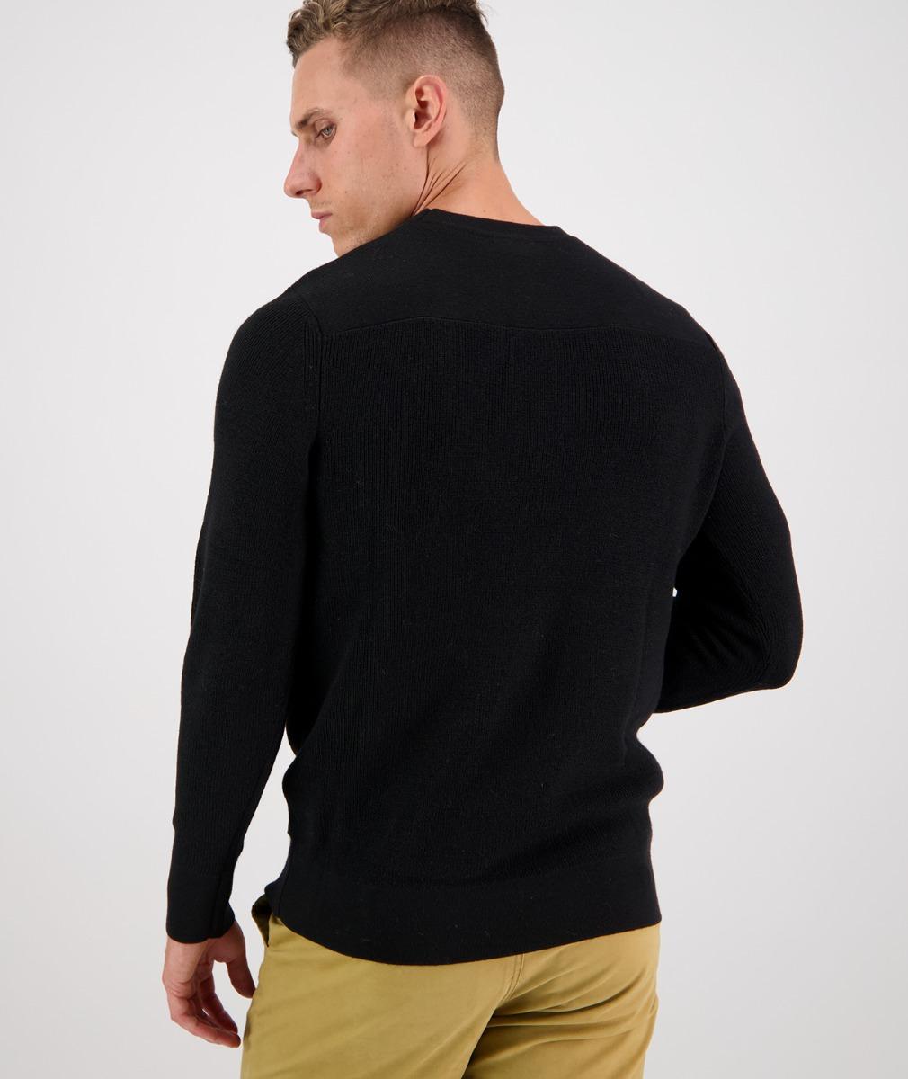 Swanndri Otahu River Crew Neck Merino Black