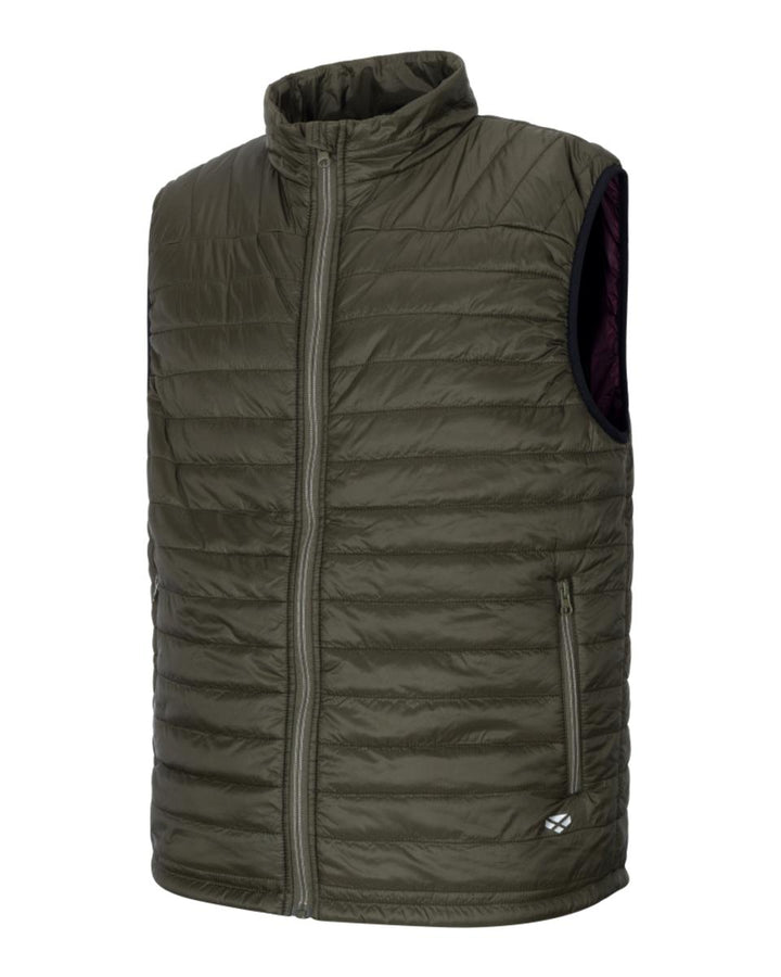 Hoggs of Fife Kingston Rip-Stop Gilet - Olive/Merlot