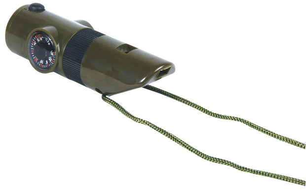 Mil-com 7-in-1 Survival Whistle Green