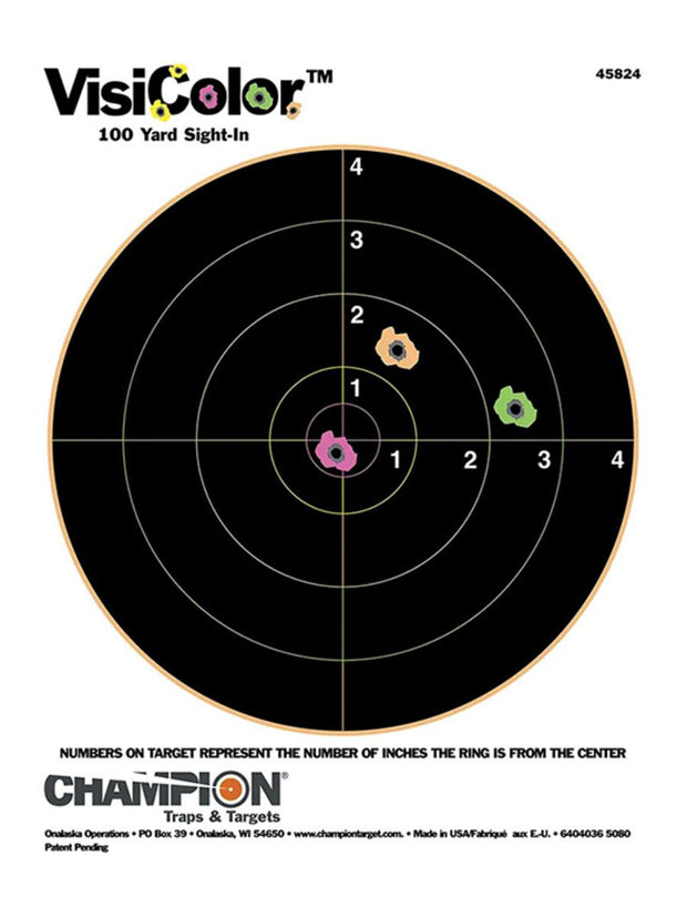 Champion Visicolor Target Bullseye 8" (10pk)