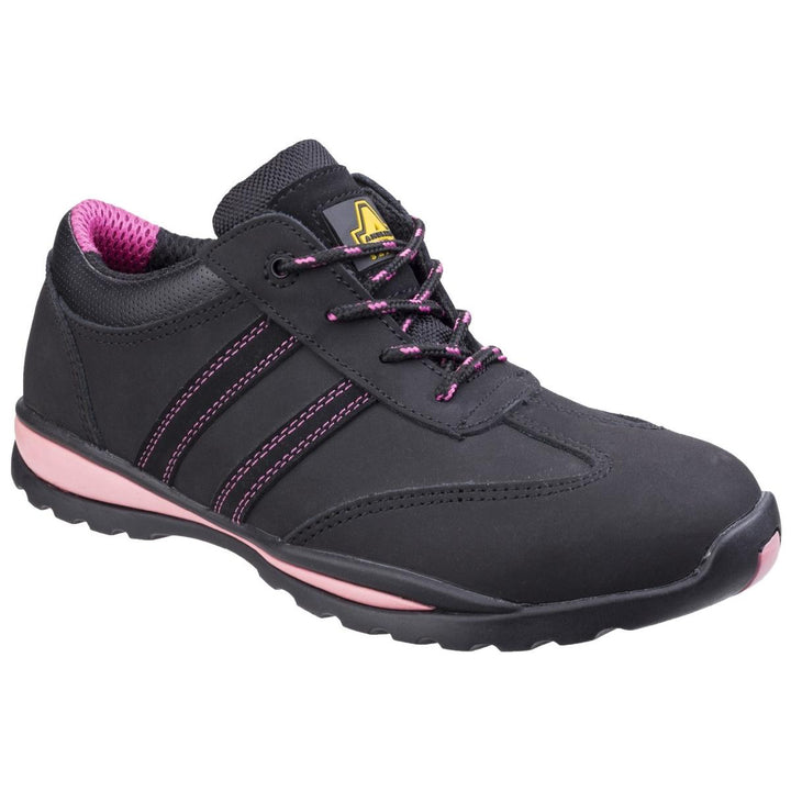 Amblers Safety FS47 Heat Resistant Lace Up Safety Trainer Black/Pink