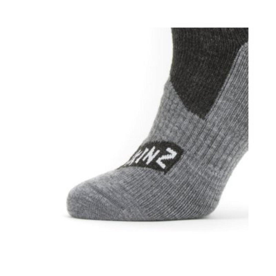 Sealskinz Raynham Waterproof All Weather Mid Length Sock Navy Blue/Grey Marl Unisex SOCK