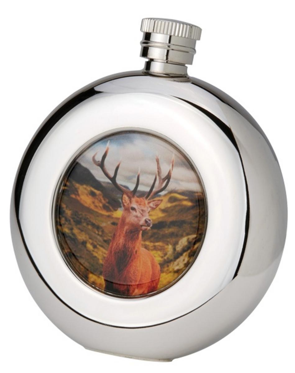 Bisley 4.5oz Round Stainless Steel Hip Flask