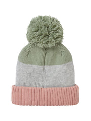 Sealskinz Flitcham Waterproof Cold Weather Bobble Hat Pink/Green/Grey Unisex HAT