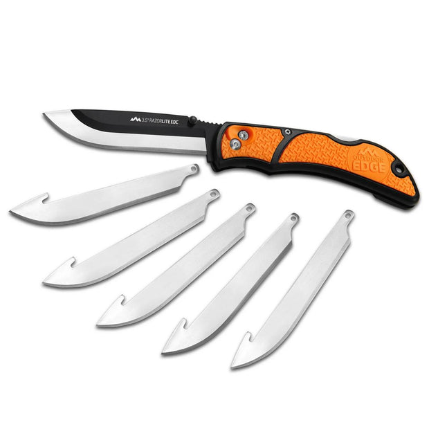 Outdoor Edge 3.5" Razor-Lite Edc Orange 6-Blades