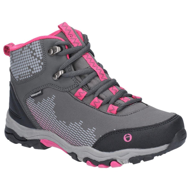 Cotswold Ducklington Lace Up Hiking Waterproof Boot Grey/Pink