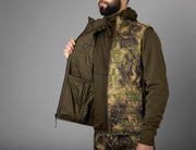 Harkila Deer Stalker camo reversible packable waistcoat Willow green/AXIS MSPÂ®Forest