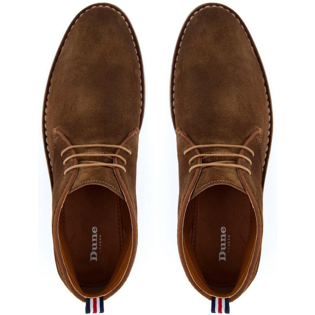 Dune Cash Lace Up Desert Boots Tan