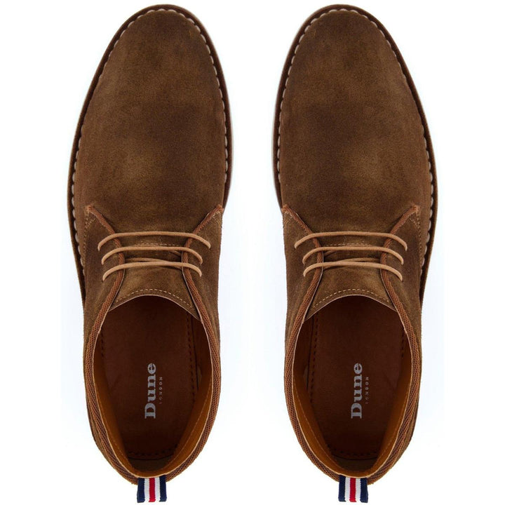 Dune Cash Lace Up Desert Boots Tan