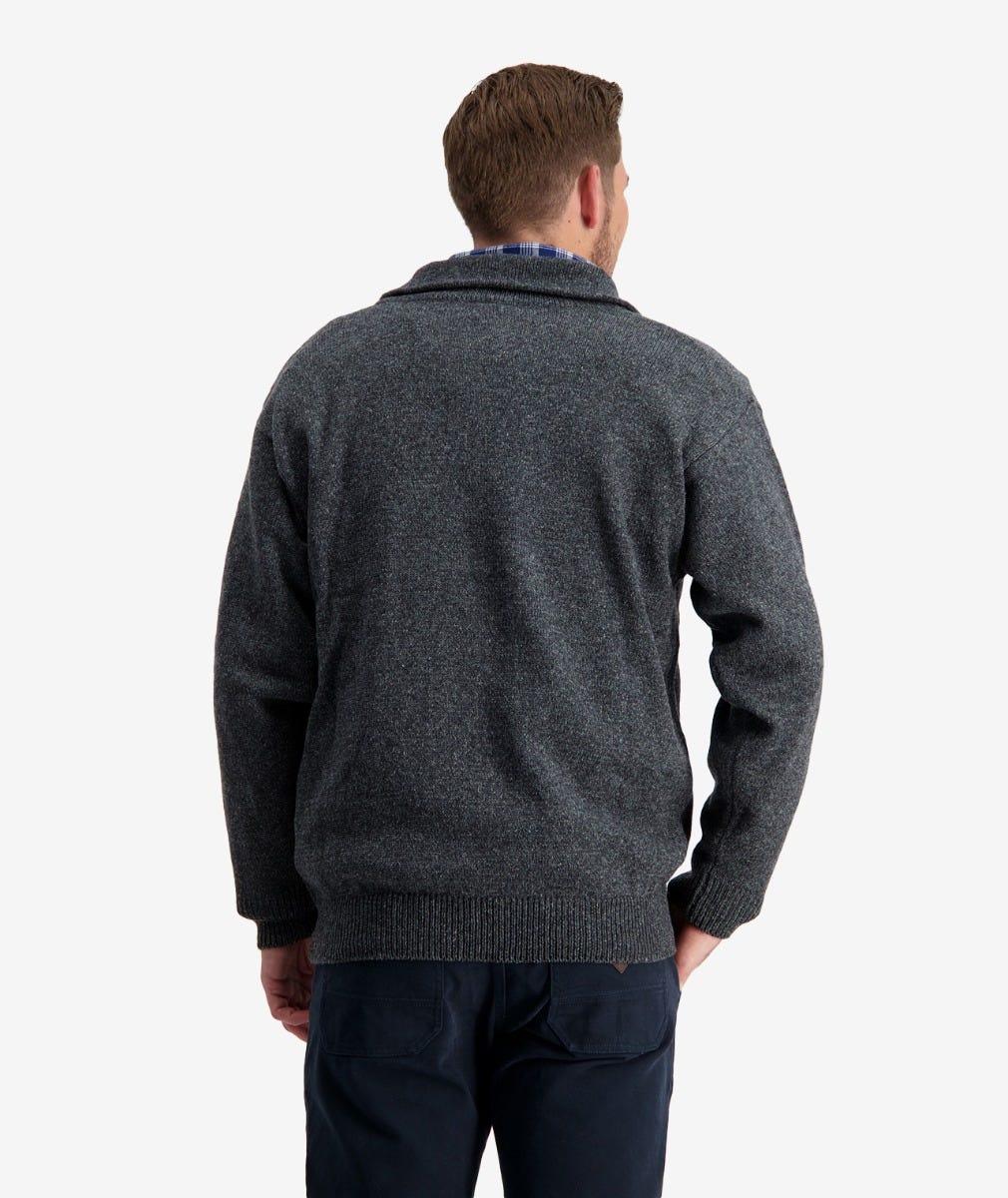 Swanndri Mariner Zip Neck Sweater Charcoal Marle
