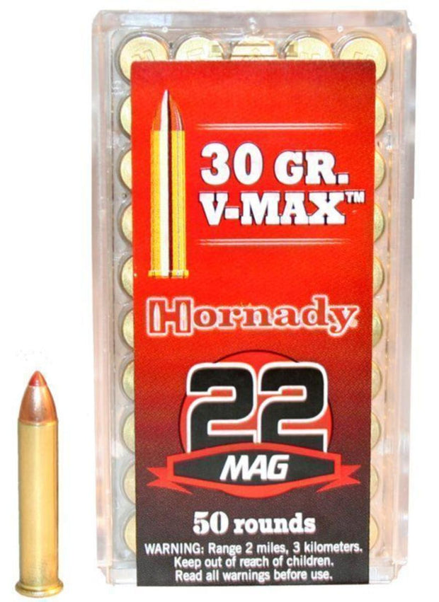 Hornady .22 Win Mag 30gr Vmax 50pk 83202