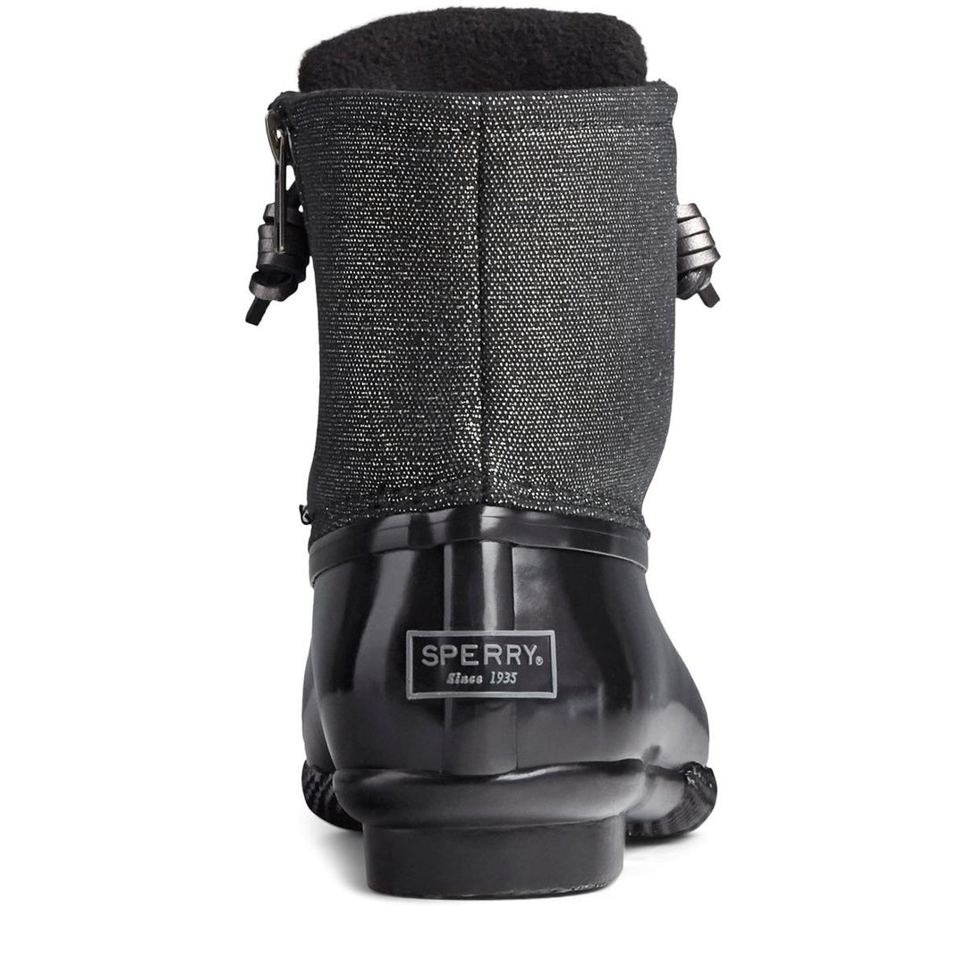 Sperry Saltwater Sparkle Duck Weather Boot Black/Silver