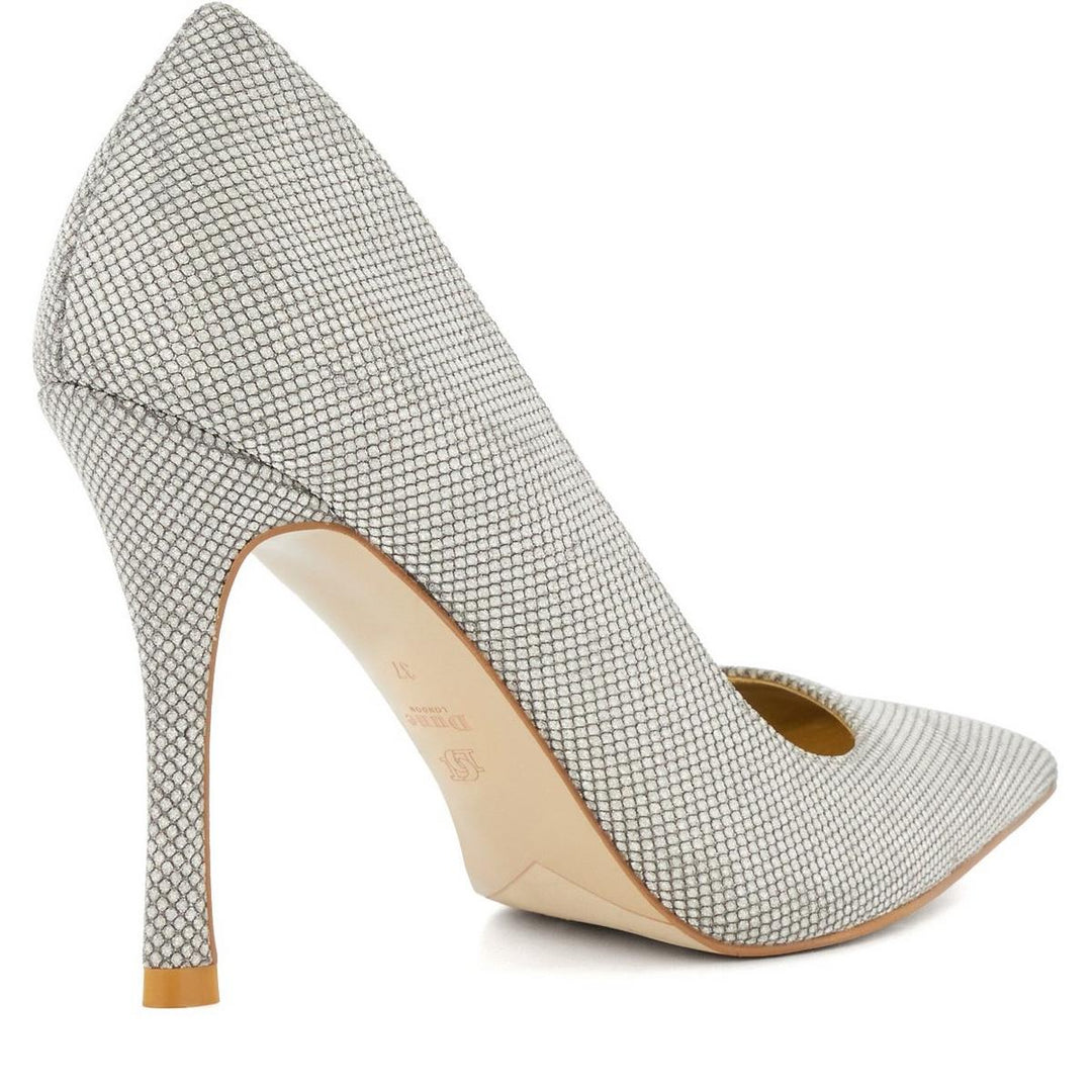 Dune Attention Court Shoes Silver