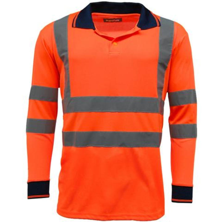 Standsafe Standsafe HV005 Hi Vis Long Sleeve Polo Shirt