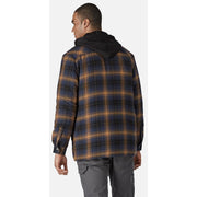 Dickies Fleece Hood Flannel Shirt Jacket Navy/Brown