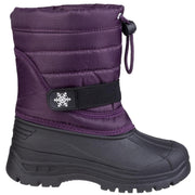 Cotswold Icicle Toggle Lace Snow Boot Purple