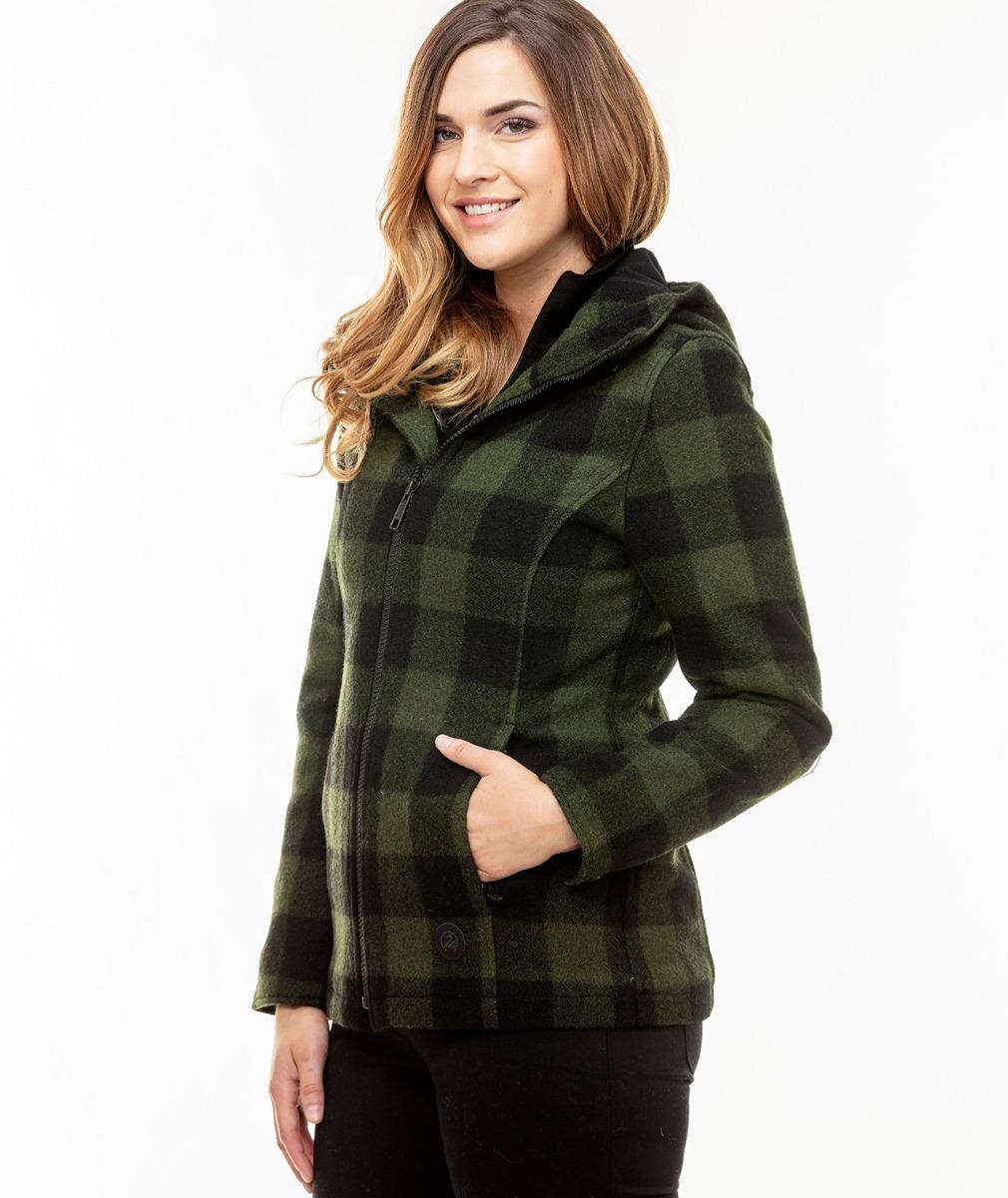 Swanndri Seattle Hoodie Olive/Black Check