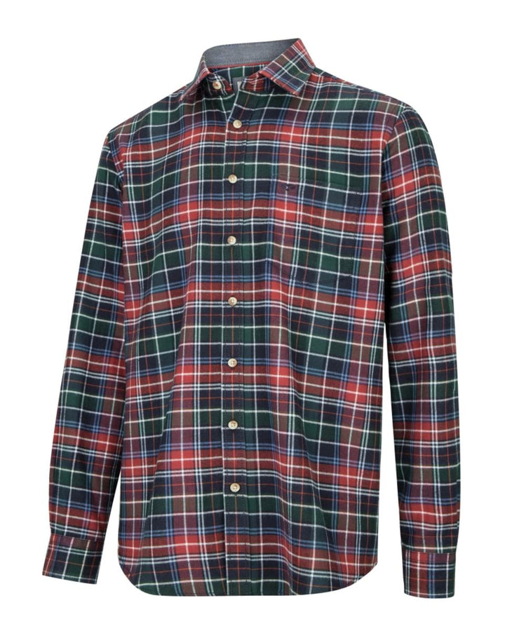 Hoggs of Fife Pitlochry Flannel Shirt Forest Check S