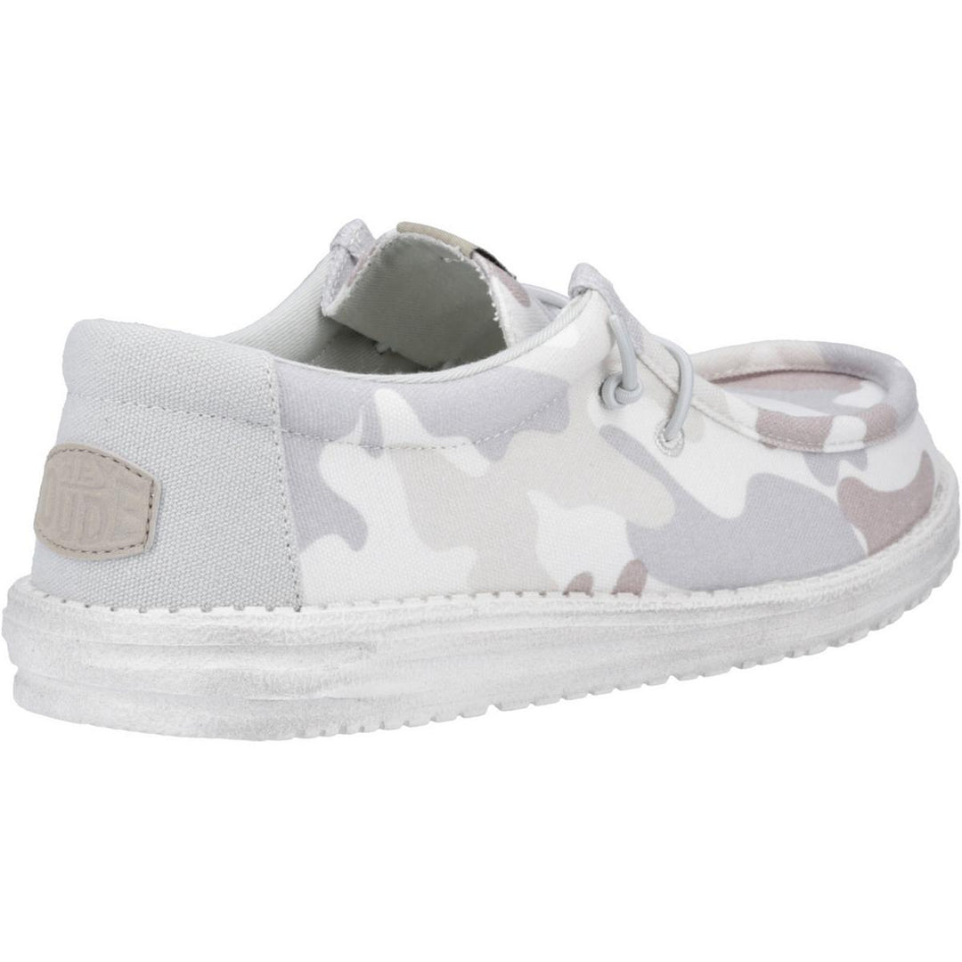 HEYDUDE Wally Washed Camo Shoe Greyscale Desert Camo
