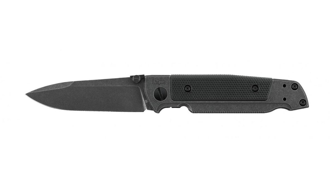 Bisley 5.0871 Q5 Steel Frame Folder Blackwash Plain Knife by Walther