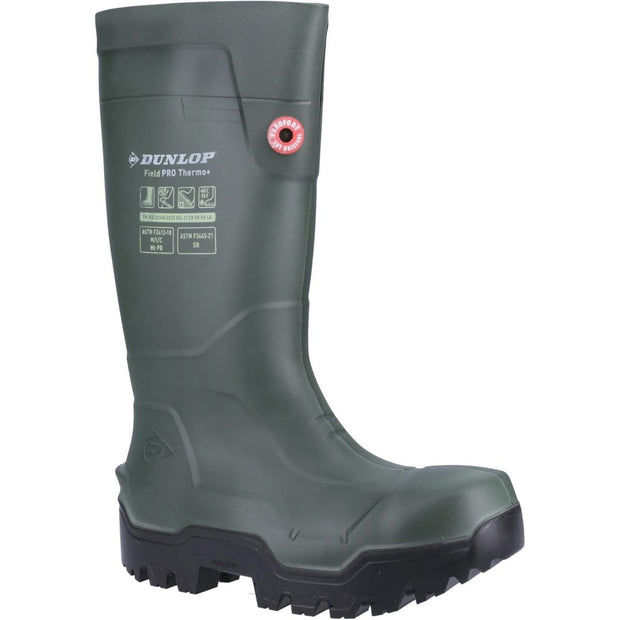 Dunlop FIELDPRO THERMO+ Safety Wellington Green
