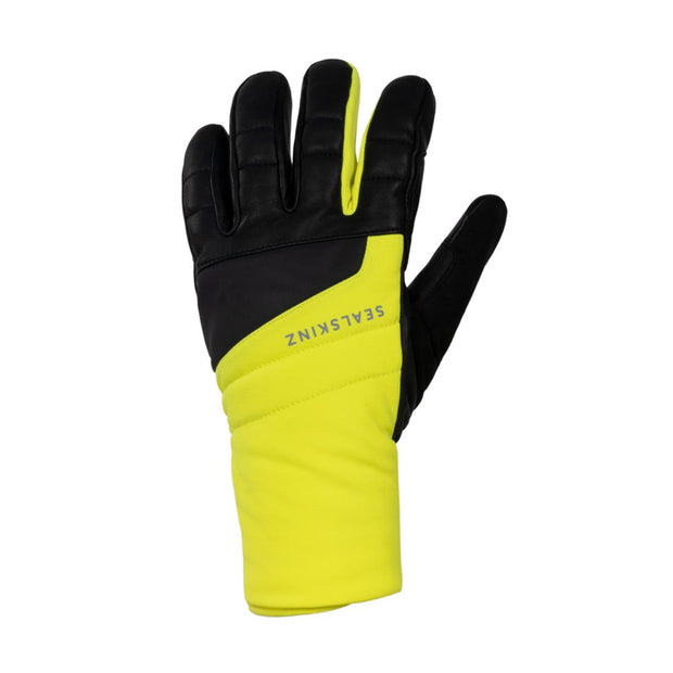 Sealskinz Fring Waterproof Extreme Cold weather Insulated Gauntlet with Fusion Control Neon Yellow/Black Unisex GLOVE