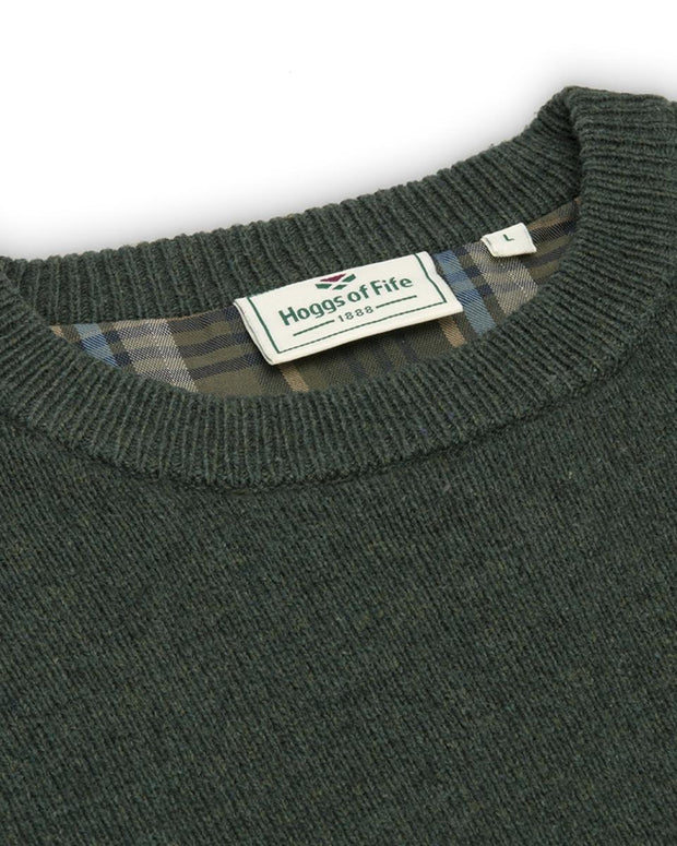 Hoggs of Fife Stonehaven Crew Neck Pullover - Pine
