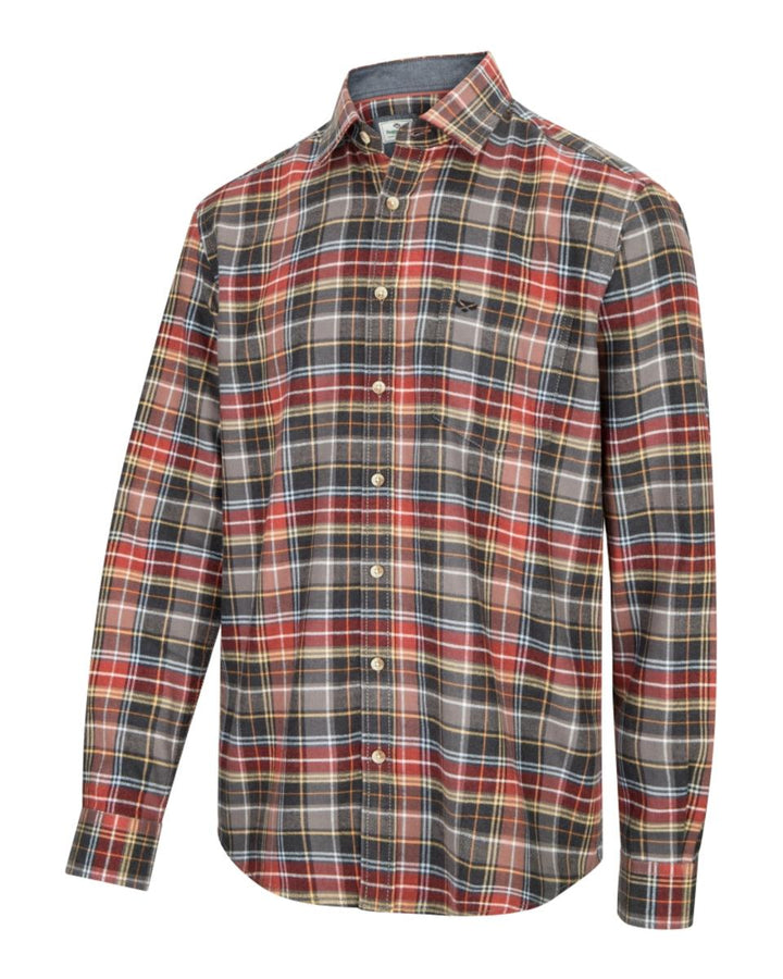 Hoggs of Fife Pitlochry Flannel Shirt Chestnut Check S