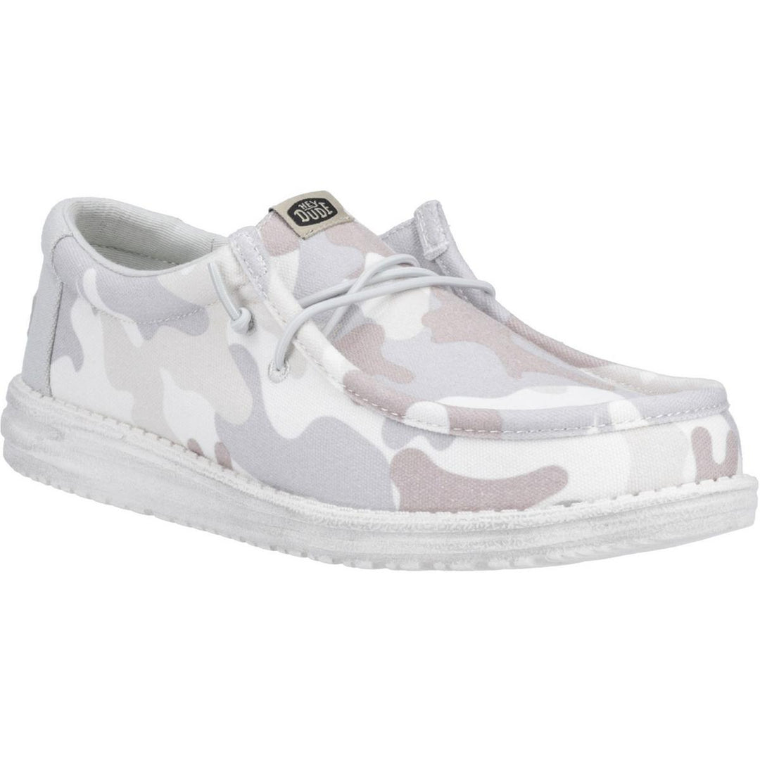 HEYDUDE Wally Washed Camo Shoe Greyscale Desert Camo