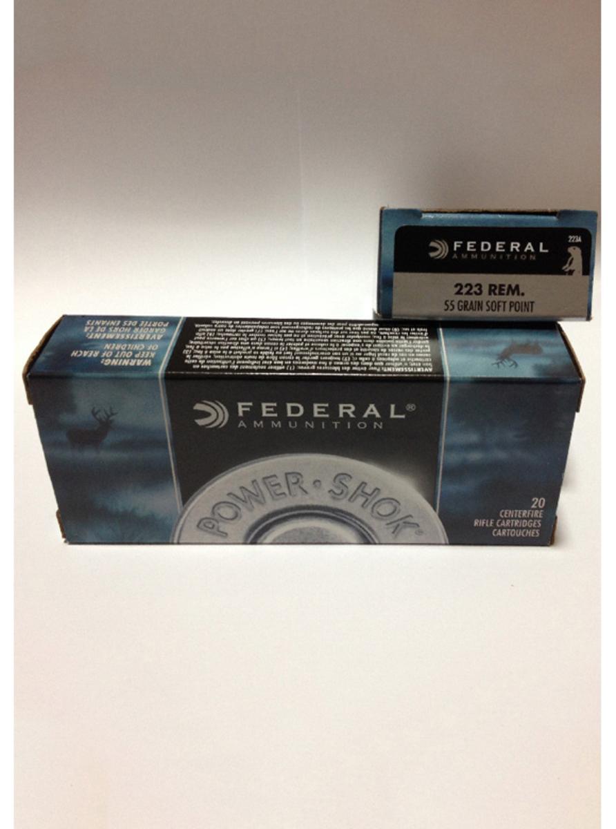 Federal .223 REM 55GR Power Shok( Soft Point) Ammo (20pk)