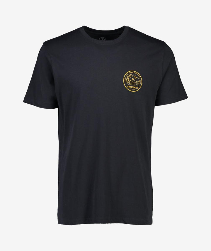 Swanndri Barton Printed T Shirt Washed Black