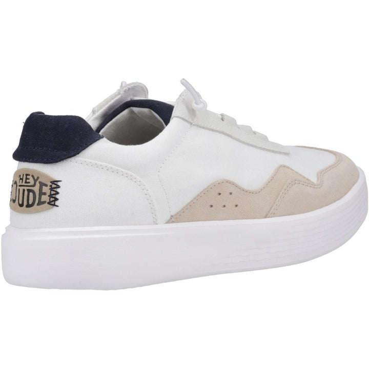 HEYDUDE Hudson Canvas Trainer White/Grey