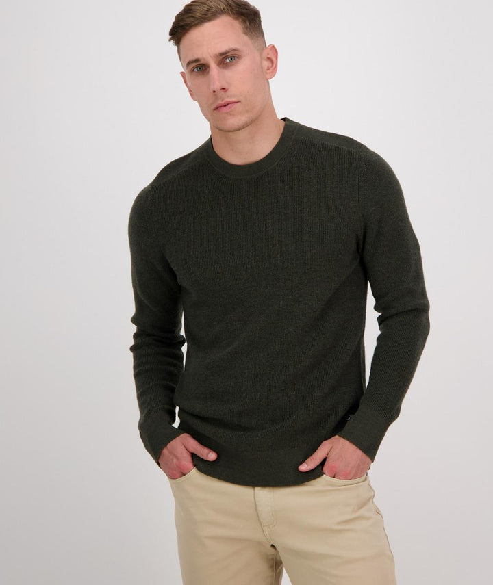 Swanndri Otahu River Crew Neck Merino Forest