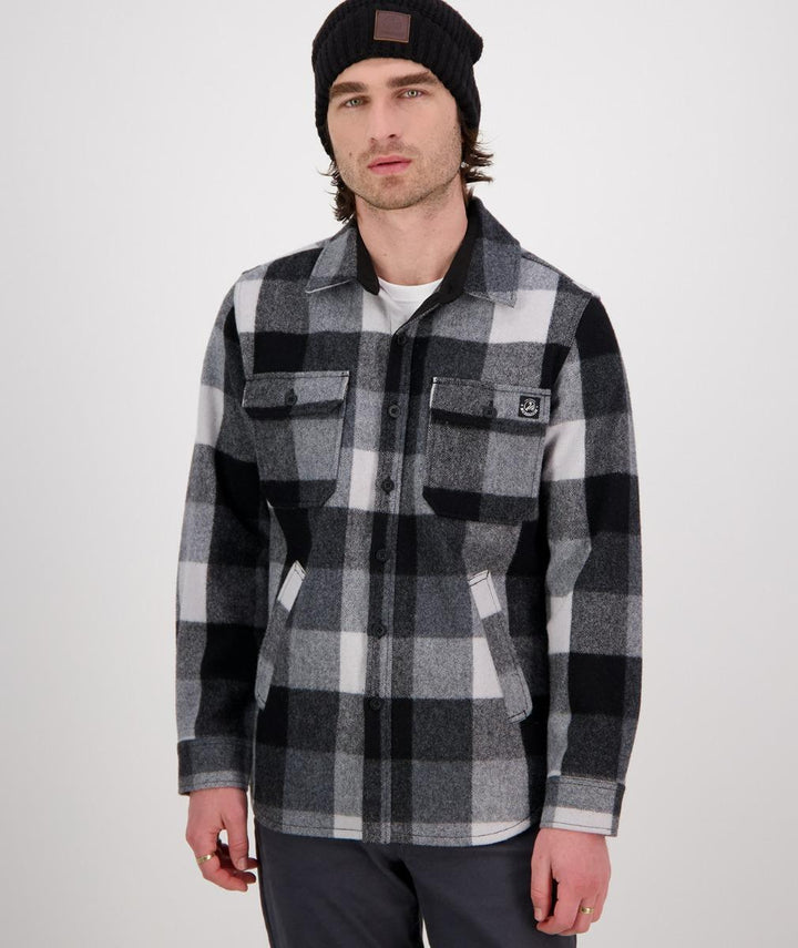 Swanndri Kiaraki v3 Wool Shacket Glacier Check