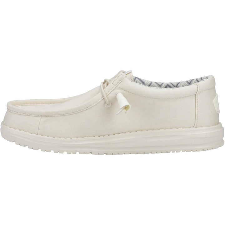 HEYDUDE Wally Canvas Shoe Stone White