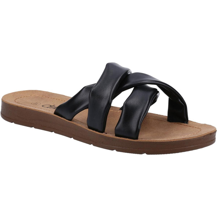 Divaz Zurich Vegan Summer Slider Black