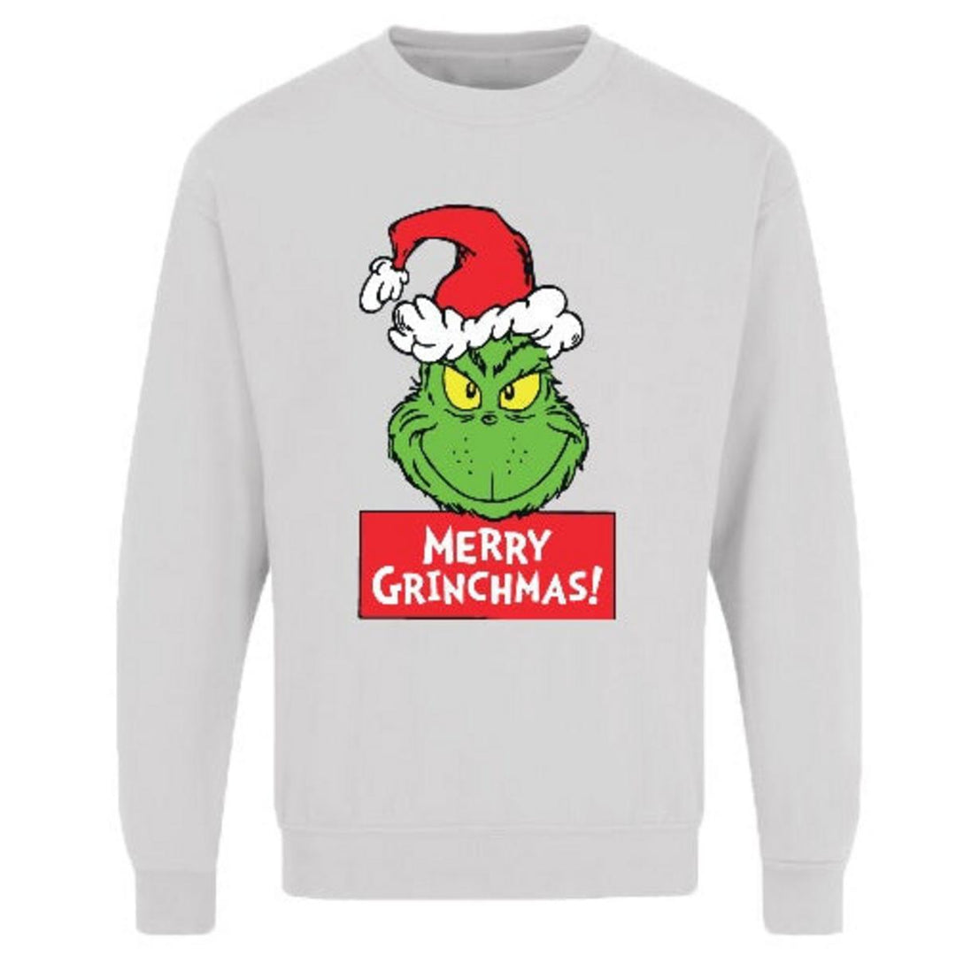 Game Adults Resting Grinch Face Merry Grinchmas Printed Jumper