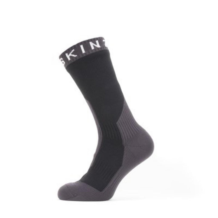Sealskinz Stanfield Waterproof Extreme Cold Weather Mid Length Sock Black/Grey/White Unisex SOCK