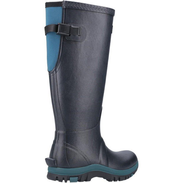 Cotswold Realm Adjustable Wellington Boot Navy/Teal