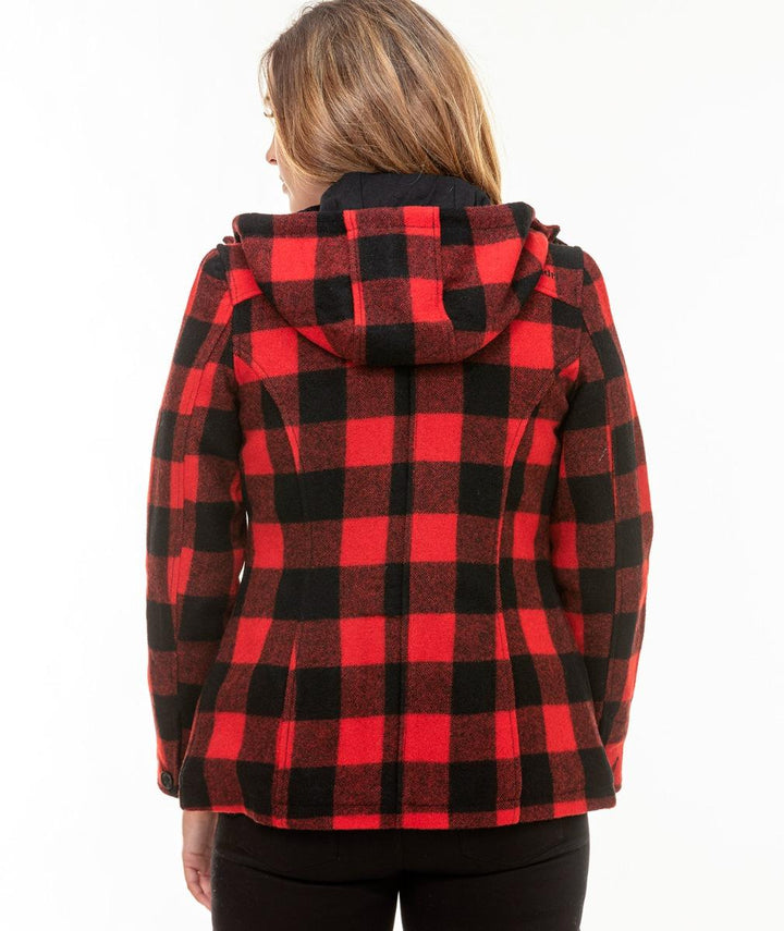 Swanndri Seattle Hoodie Red/Black Check