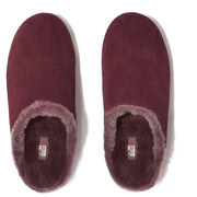 Fit Flop Chrissie Shearling-Lined Suede Slippers Plummy