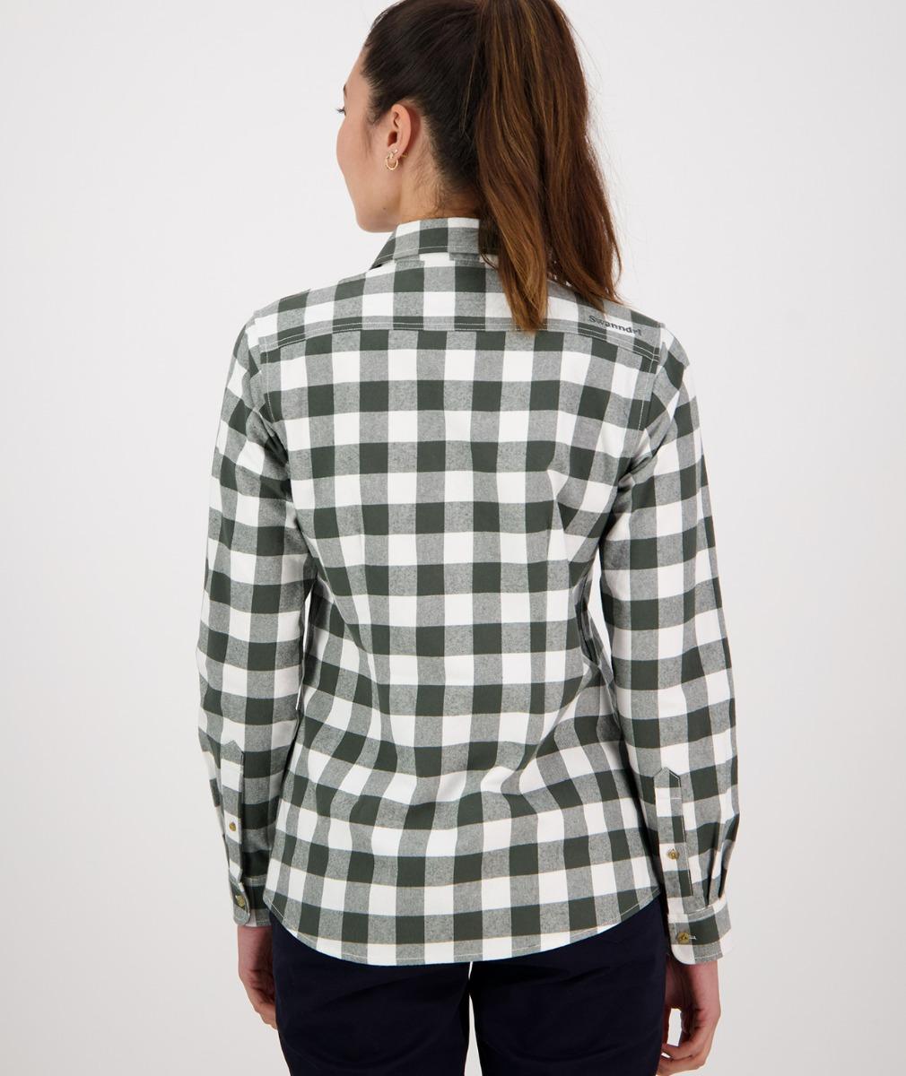 Swanndri Women's Taranaki Tailor Shirt Forest/Off-White Check