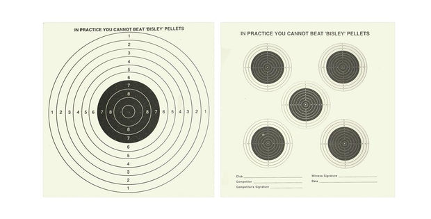 Bisley Double Sided 5+1 Targets 14cm Grade 1 (50 pack)