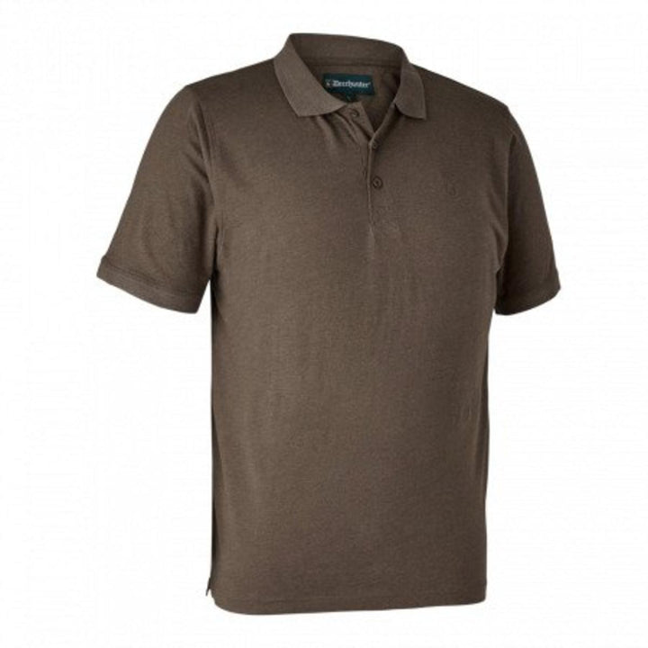 Deerhunter Gunnar Polo Shirt Brown Leaf melange