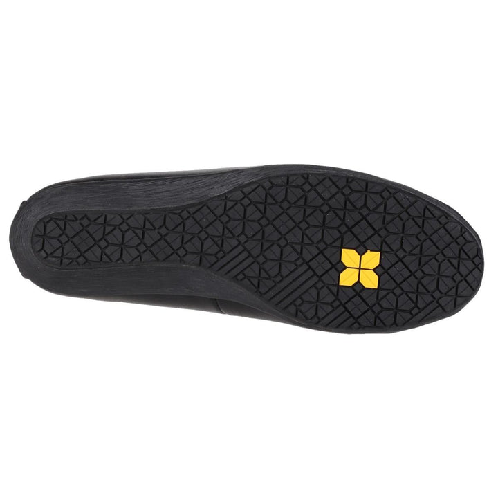 Amblers Safety FS107 Antibacterial Memory Foam Slip on Wedged Safety Court Shoe Black